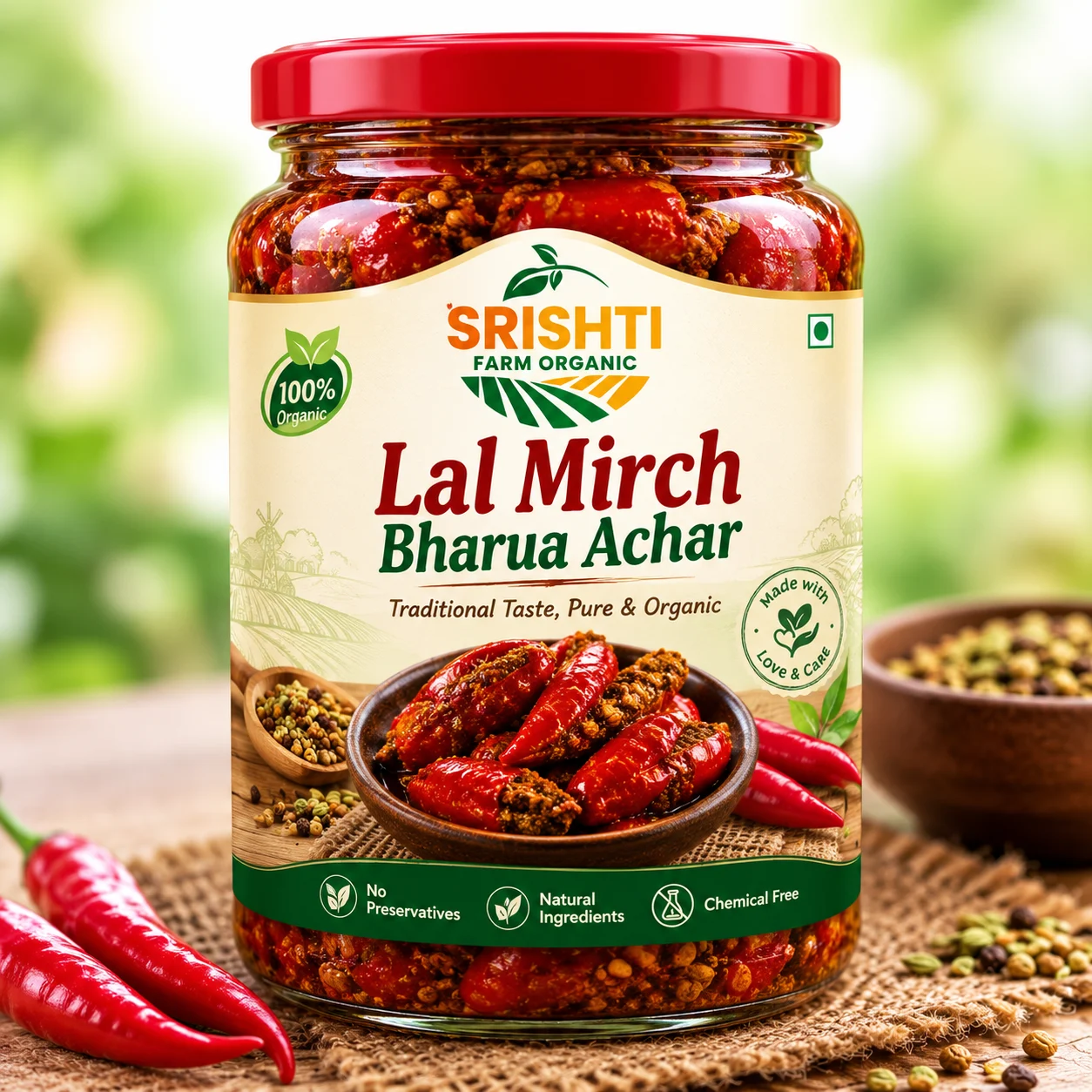 Lal Mirch Bharua Achar